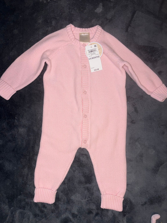 First Impressions NWT 6-9 Month Knit Outfit Pink Knit One Piece 6 Months