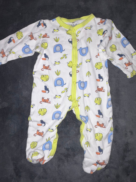 Chickpea 6-9 Months Button Sleeper Jungle Theme 6 Months