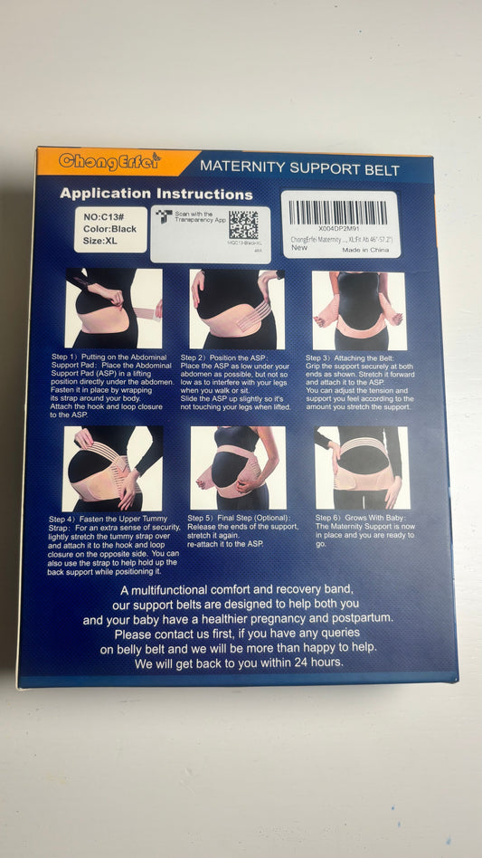 Maternity Support Belt Black XL Worn once Accessories