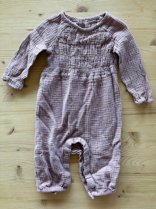 Grayson Collective, 12m, Pink Romper 100% Cotton, Long Sleeve Romper 12 Months