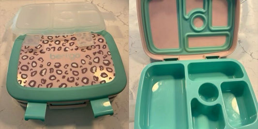 Bentgo Leopard lunch box, with tray lid