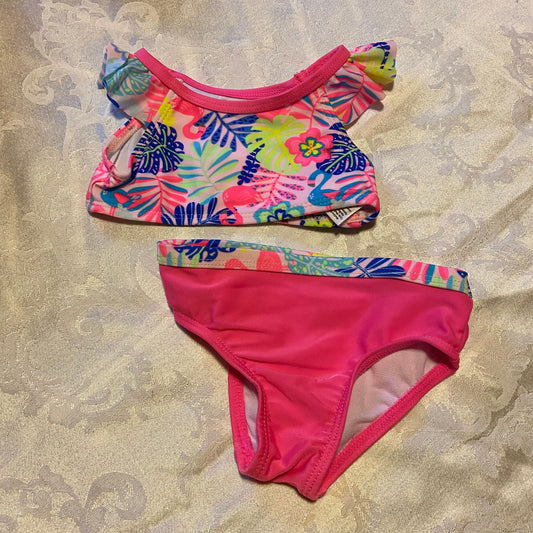 Wonder Nation, 12m, 2piece bathing suit Pink and floral 12 Months