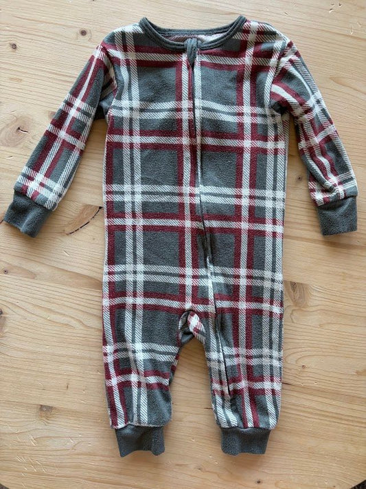 Modern Moments, 12m, Red and Green Plaid Pajamas Pajamas: Red, Green, and White Plaid 12 Months