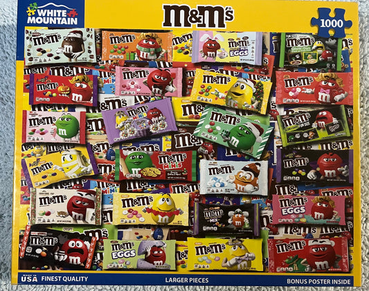 White Mountain Puzzle 1000 piece puzzle. No smoking/No pet home. Assembled once.