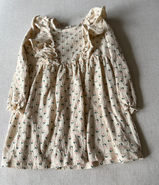 H&M dress GUC floral long sleeve dress 2T