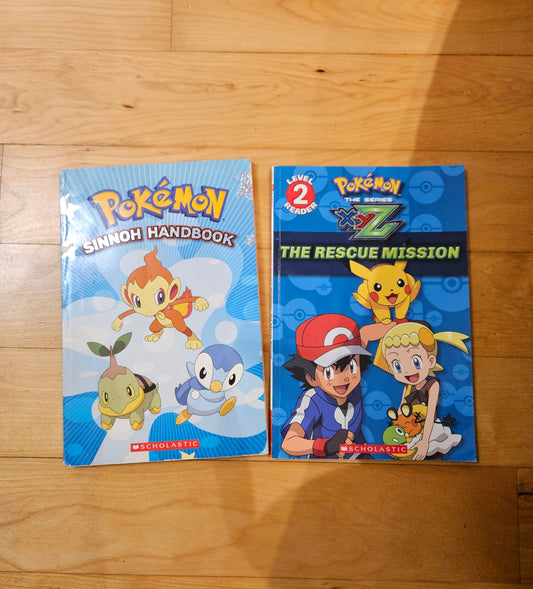 2 Pokemon bks Sinnoh Handbk for facts Level 2 reader XYZ Rescue Mission Early Reader