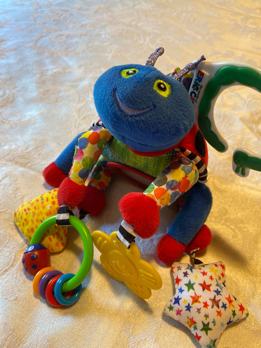 Eric Carle, Lady Bug stroller car seat toy, mirror, rattle, flower tether, crinkle heart Infant