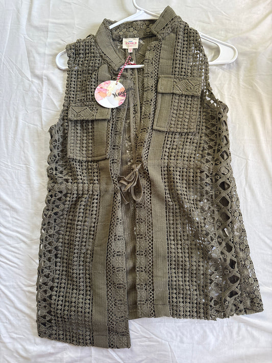Hayden Girl, size 11/12, vest New with tags, army green, dressy over vest 12