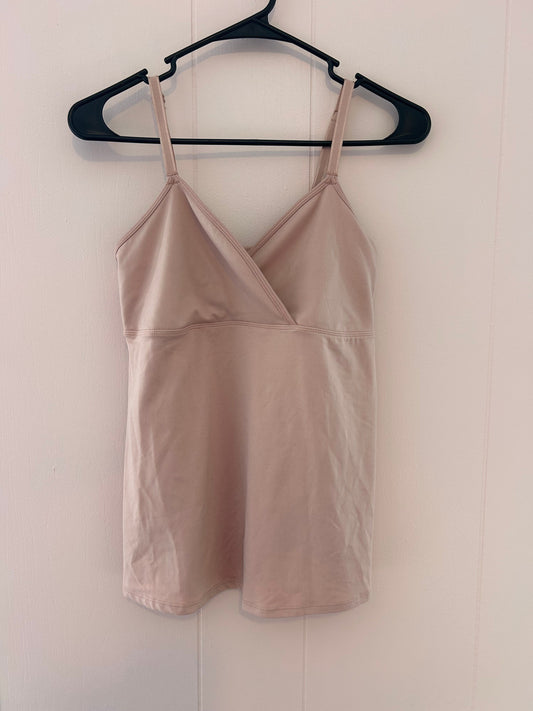 Joyspun maternity s/m crossover nursing tank top Blush pink, spaghetti straps, NWOT Women's Small 4-6