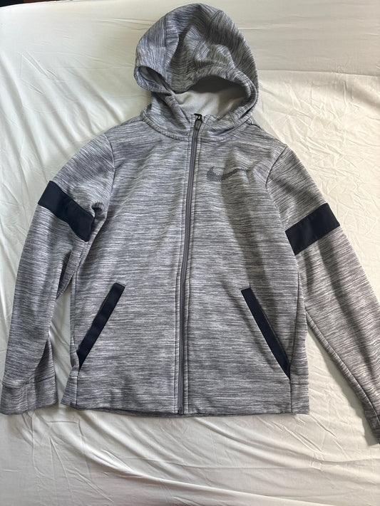 Nike, Boys Large, Zip Hoodie Gray and Black, great used condition 14