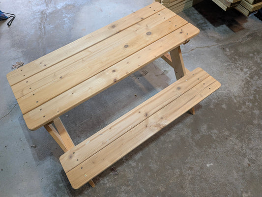 Kids picnic table 20" high Wooden very small picnic table Miscellaneous
