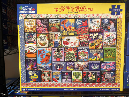 White Mountain Puzzle 1000 piece puzzle. No smoking/No pet home. Assembled once.