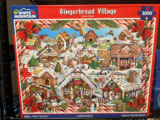 White Mountain Puzzle 1000 piece puzzle. No smoking/No pet home. Assembled once.