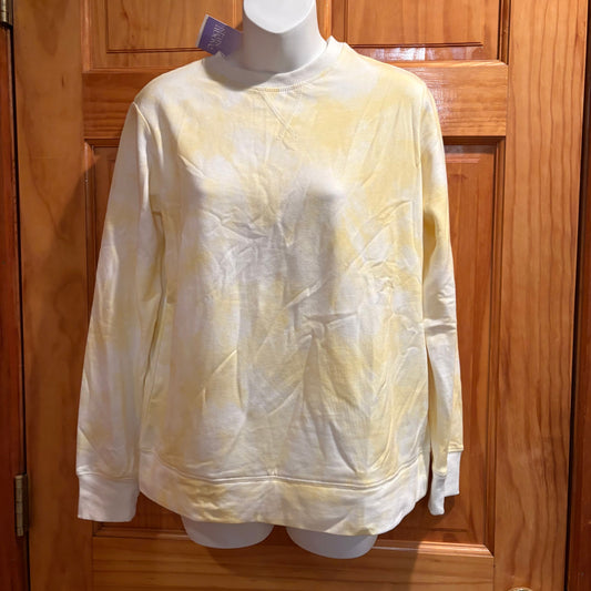 Stars Above size small super soft NWT yellow white crewneck sweatshirt fleece inside Women's - S