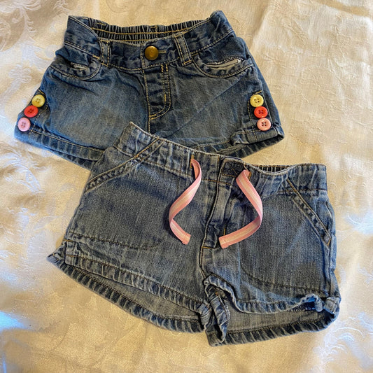 Old Navy & Gymboree 18-24m jean denim shorts  18 Months