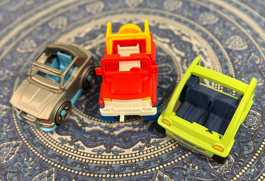 three car bundle INC imagine next DC super friends Play mobile city life green car andArco fire truck Toy Vehicles