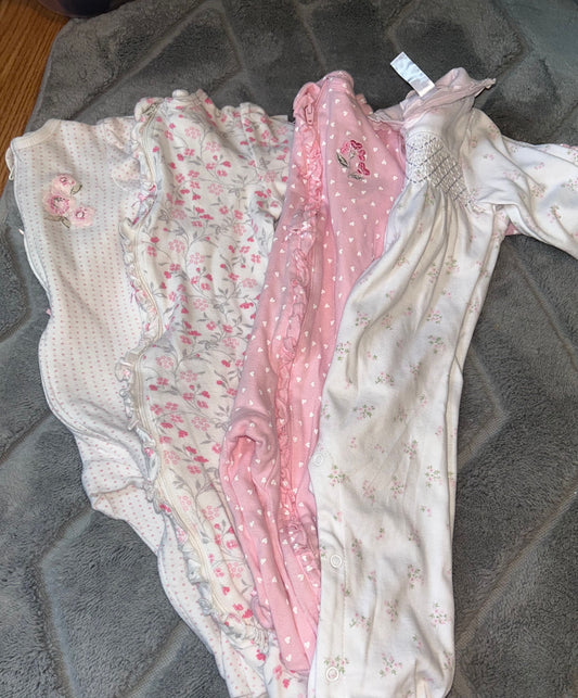 Taks Fifth Avenue, Little Me 4 Long Sleeve footed onesies 6 Months