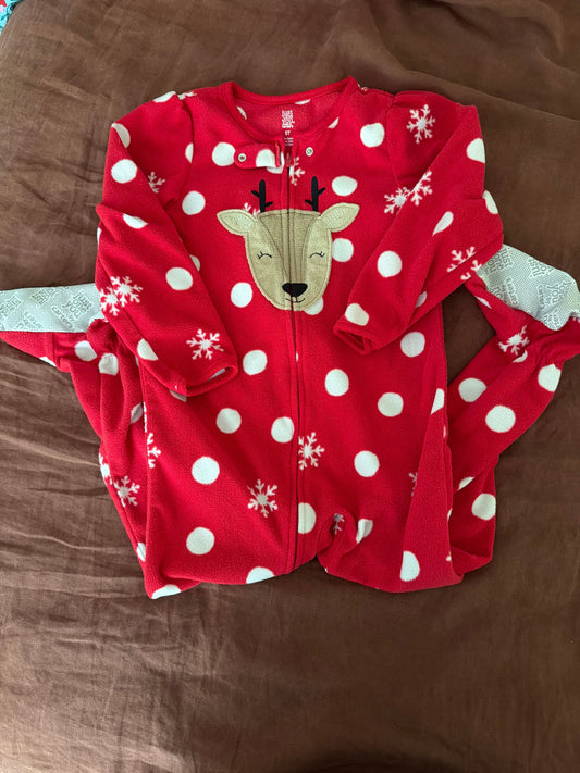 Carters Reindeer fleece zippy 5T/5