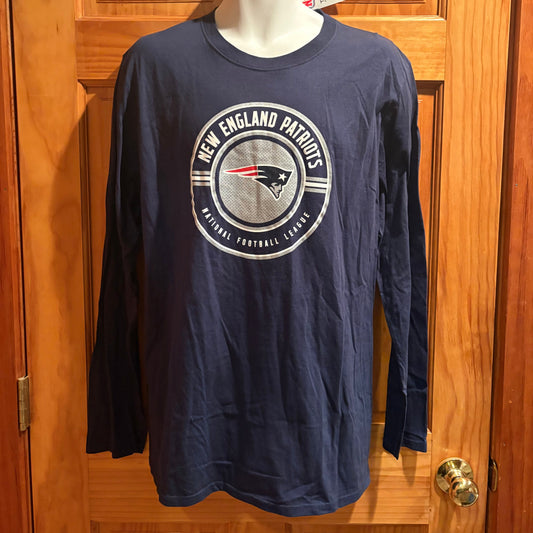 NFL New England Patriots Long sleeved navy blue shirt NWT Men's - L