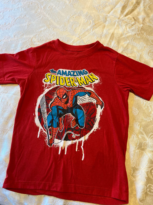 Marvel, xs, 4-5, 4/5 The Amazing Spider-Man red T-shirt 4T/4