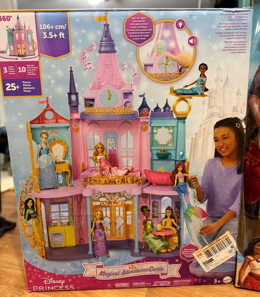 NEW Disney Princess Magical Adventures Castle 3ft tall doll house w/ accessories no dolls Dolls and Accessories