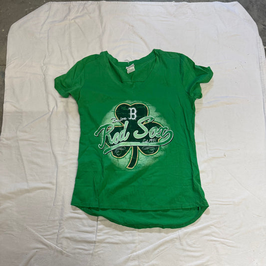 MBL - Ladies - Sz Large - NEW Grn Red Sox - s Slv T- Shirt Women's - L