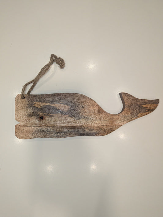 Wooden Whale Cutting Board 15" x 4.5" Kitchen