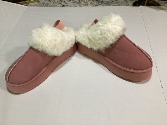 Elahgey Womans slippers mini boots anti slip fur lined 8 (Adult)