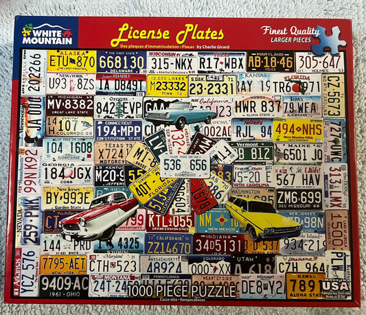 White Mountain Puzzle 1000 piece puzzle. No smoking/No pet home. Assembled once.