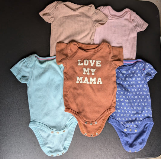 Carter's/Cloud Island/HB newborn onesies 2 carters, 2 cloud island, 1 HB girls onesies Newborn