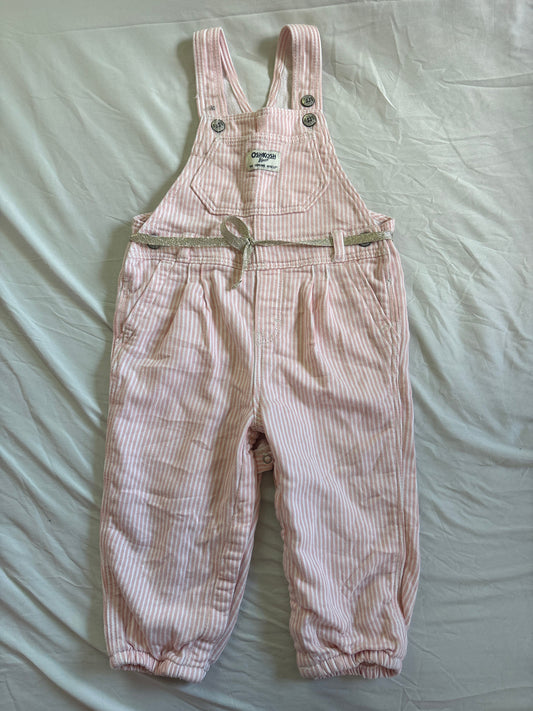 Osh Kosh, 24 months Pin stripe pink, only imperfection is missing top left button 24 Months