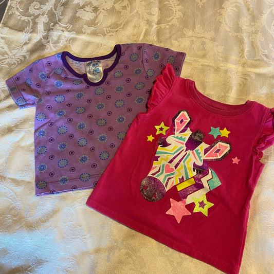 Garanimals, 18m, two pack bundle shirts short sleeve zebra, stars 18 Months