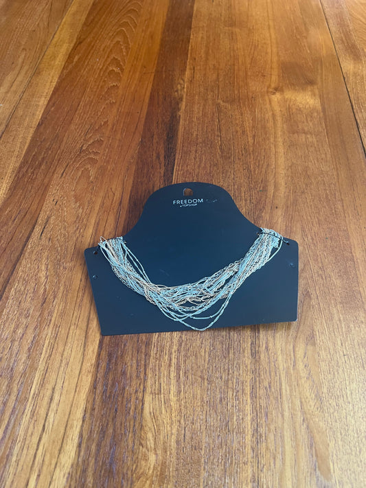 Topshop Silver and gold chains necklace Jewelry