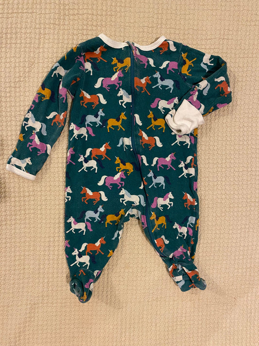 Wonder Nation Footed long sleeve cotton zippered onesie 3 Months