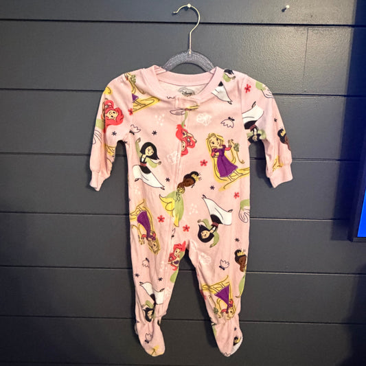 Disney Princess Fleece footy pajamas 12 Months
