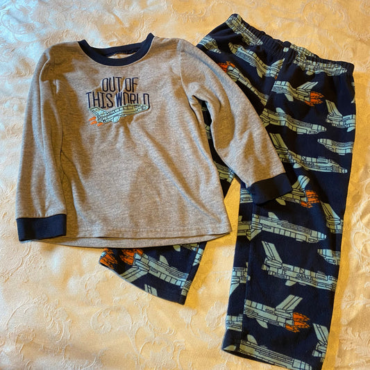 Carters, 4t, Out of this work fleece pjs pajamas two piece set 4T/4