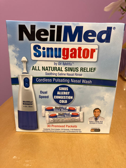 NeilMed Unopened Cordless pulsating nasal wash cold, sinus, allergy, congestion relief