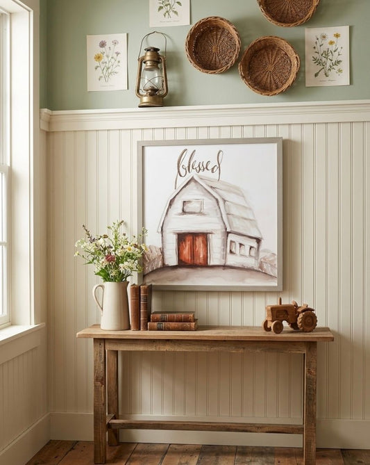 Barn Blessing Wall Hanging Warm and welcoming for any room in your home Decor