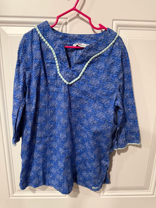 Vineyard vines size 5 tunic Blue print 5T/5