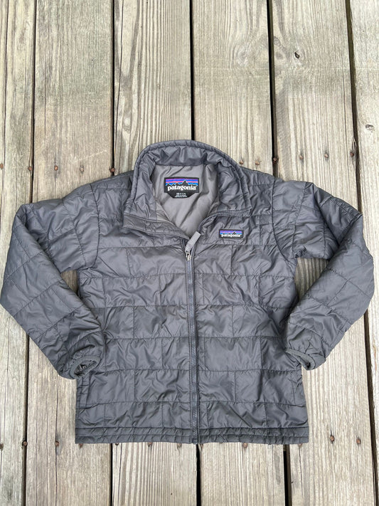 Patagonia Size 5-6 XS Nano Puff Brick Jacket Gray Quilted Boy's Girl's Winter Snow Fall 5T/5
