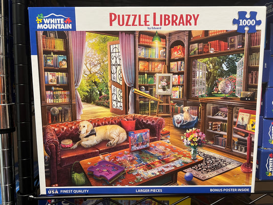 White Mountain Puzzle 1000 piece puzzle. No smoking/No pet home. Assembled once.