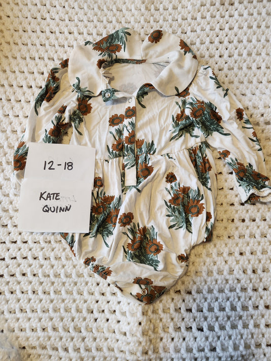 Kate Quinn - 12/18m Pinecone LS bubble romper KQ bamboo 12 Months