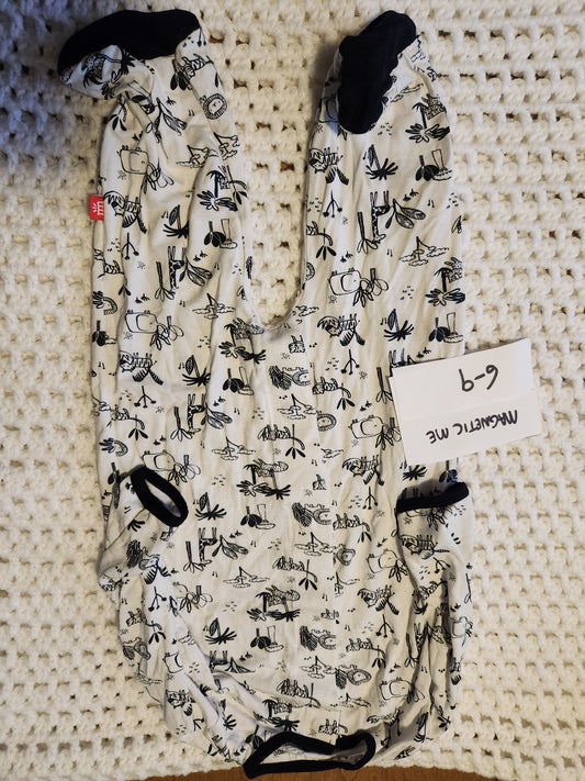 Magnetic Me - 6/9m Bamboo BW black & white safari animal 6 Months