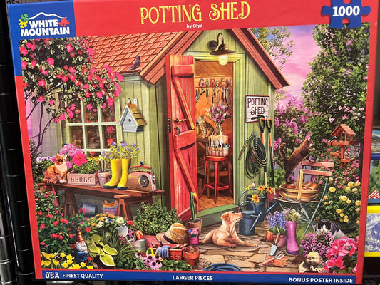 White Mountain Puzzle 1000 piece puzzle. No smoking/No pet home. Assembled once.