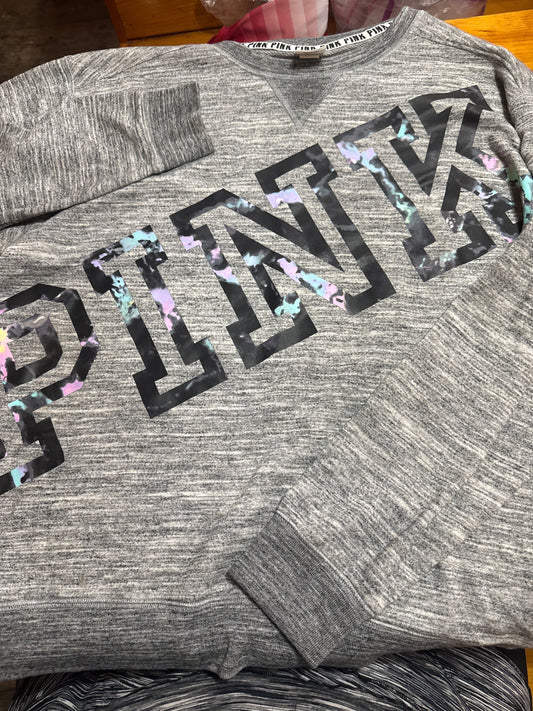 Pink Womens grey pink sweatshirt Women's - L