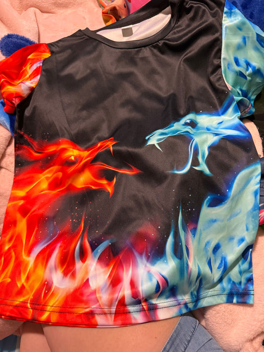 None Two dragons shirt says size 11-12 yrs 10