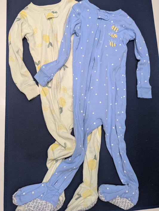 Carter's Carter's Girls 2T Bumblebee & Lemon Pajama Set 2T