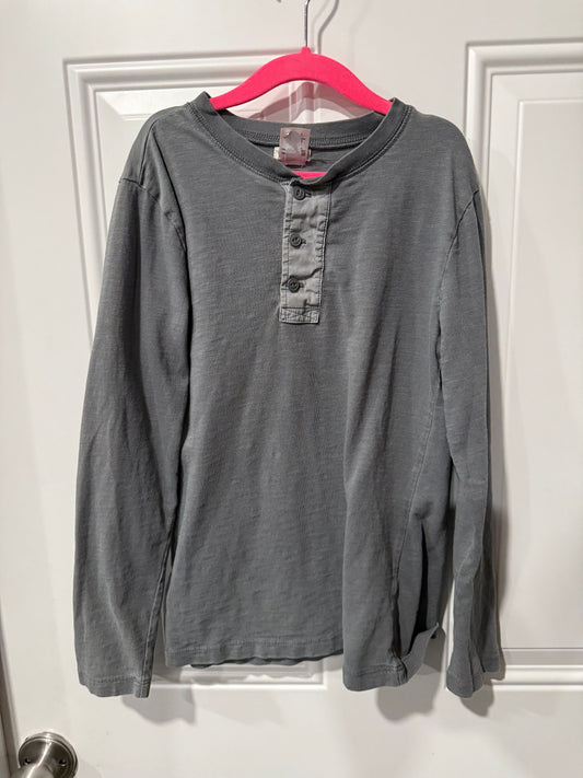 Crew Cuts long sleeve shirt boys size 10 Grey buttons 10