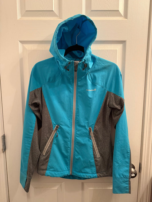 Avalanche Turquoise/Gray weather shield running shell jacket Women's - S