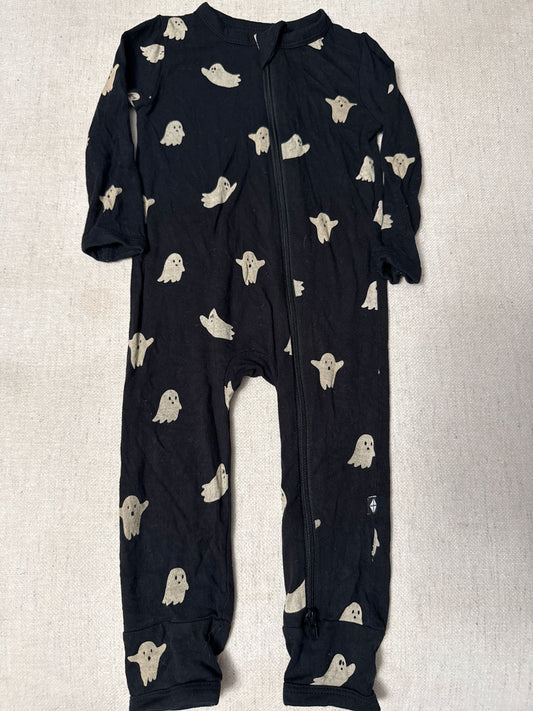 Kyte Baby GUC Halloween ghost bamboo romper sleeper 6-12m 12 Months